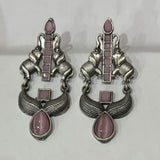 oxidised elephant earrings