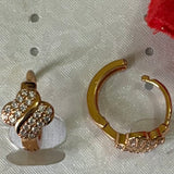 Golden ad stone earing