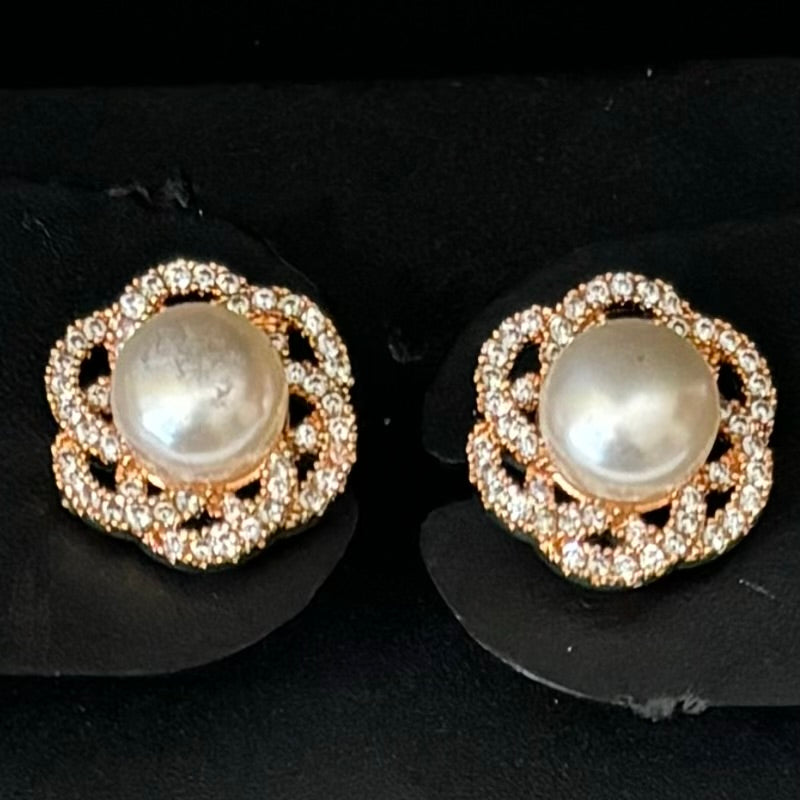 Pearl cz stud