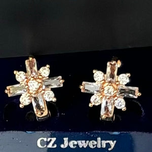 cz hoop earrings