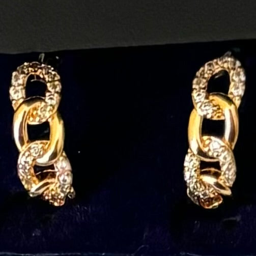 cz hoop earrings