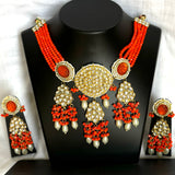 Kundan bicon bead chocker set