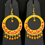 Meenakari dangler loop earings