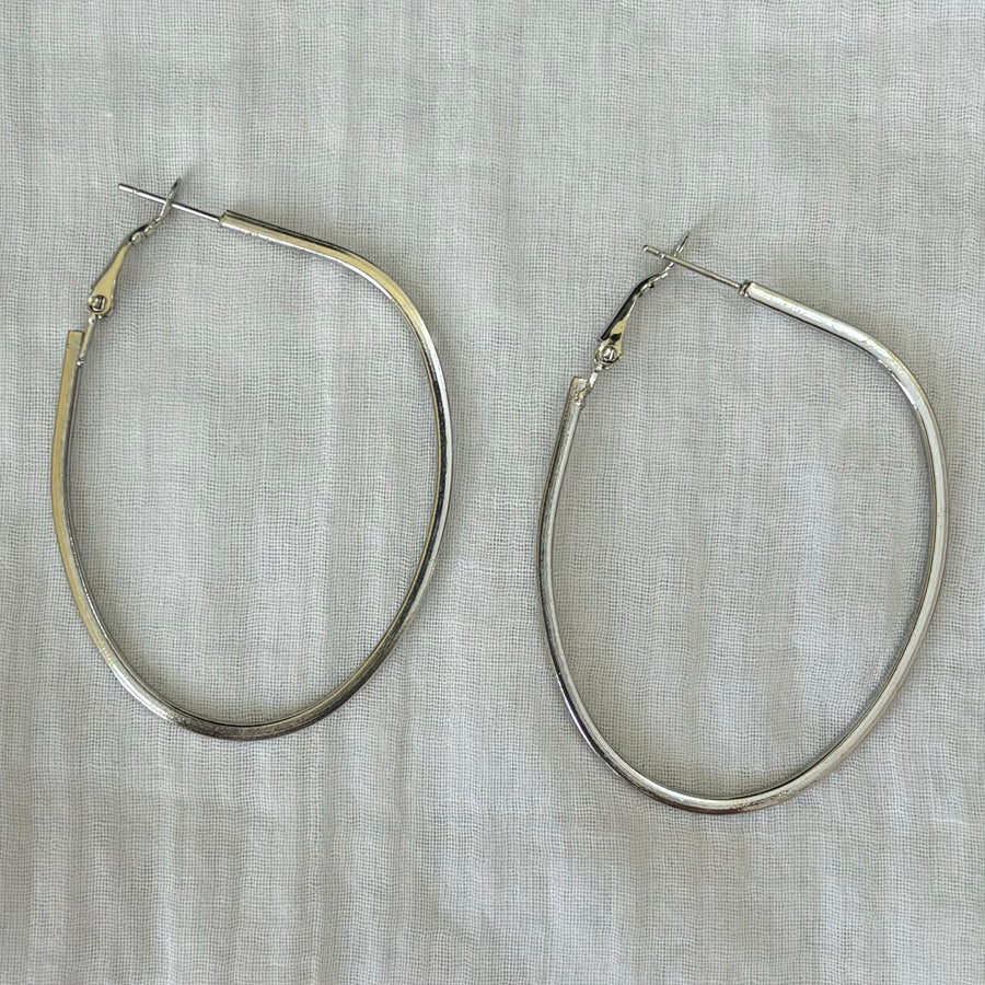 Silver hoop earrings