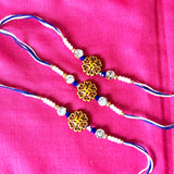 Rakhi dhori wooden swastik--(set of 3)