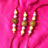 Rakhi wooden swastik-(set of 3)