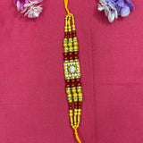 Rakhi square stone pendent-3 layer