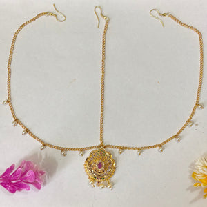 Gold chain Maang Tikka
