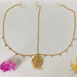Gold chain Maang Tikka