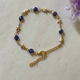 Evil eye / gold star bracelet