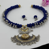 Hasli Royal blue gungru Pendent Necklace