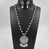 Silver ccb beads necklace set