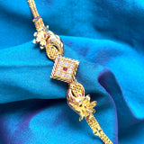 Floral Carved Micro-Gold Bracelet