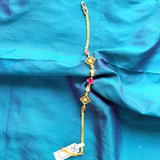 Ruby-CZ Delicate Micro Plated Bracelet