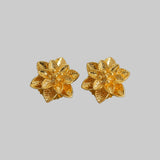 Floral micro gold plated stud