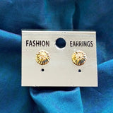 Round micro gold plated stud