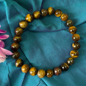 Tiger Eye crystal beads bracelet