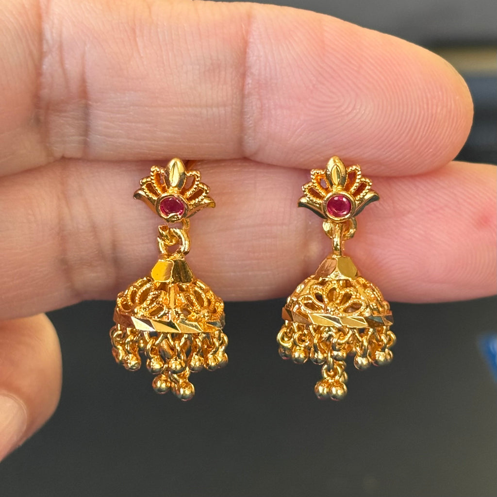 Micro Golden jumka with golden motif