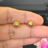 Round micro gold plated stud