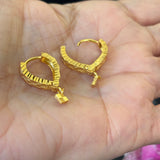 Micro gold plated hoop earrings