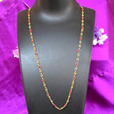 Micro-Gold Plated Coral Bead Chain