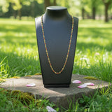 Micro-Gold Plated Coral Bead Chain