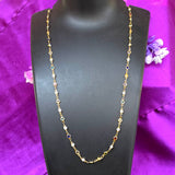 Micro gold plated multicolour stone chain