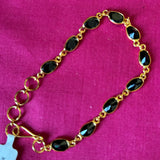 Gemstone black Micro-Gold Bracelet