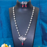 Silver ccb beads (red)necklace set