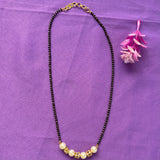 Mangalsutra with pearl and diamond beads
