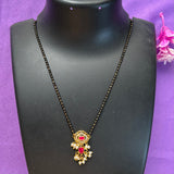 Mangalasutra  red -white stone pendent