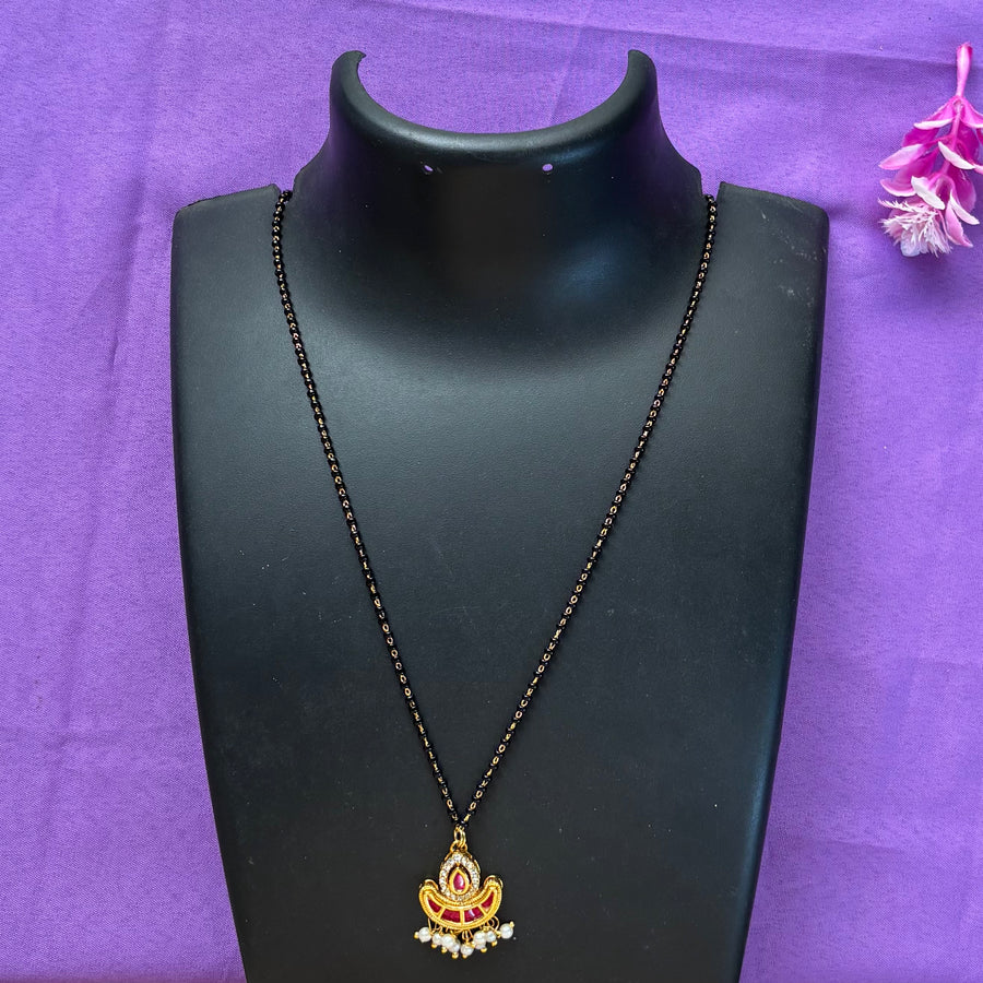 Mangalasutra  jadavu kundan pendent