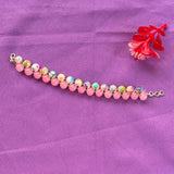 Blush Bloom Handmade Beaded Bracelet