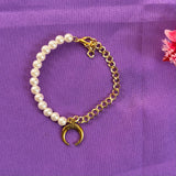 Pearl Moon Charm Bracelet