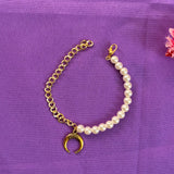 Pearl Moon Charm Bracelet
