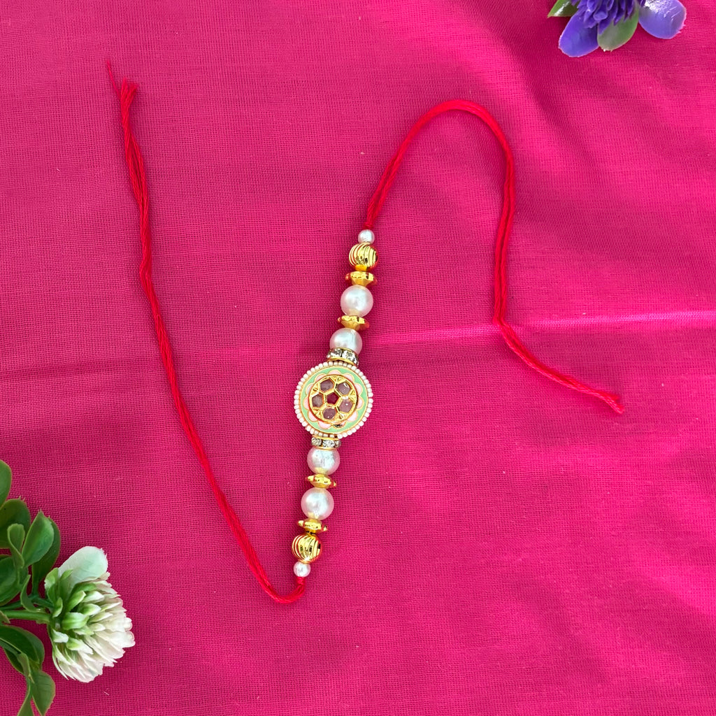 Shubh Pearl Kundan Rakhi
