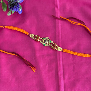 Divine Om 2 layer Rudraksha Rakhi 🕉️