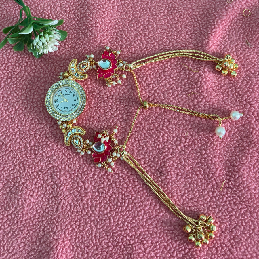 Royal Floral Watch Cum Bracelet Bhabhi Rakhi