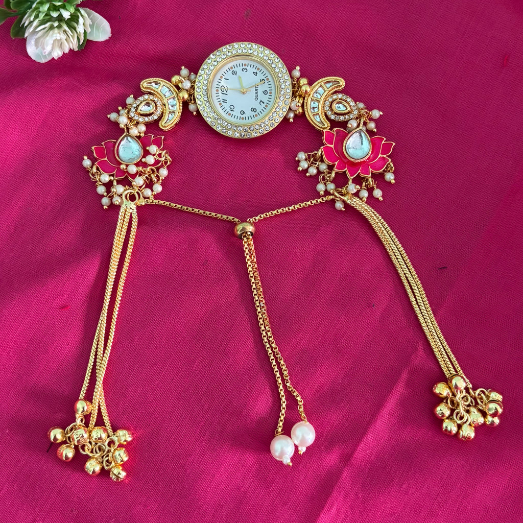 Royal Floral Watch Cum Bracelet Bhabhi Rakhi