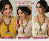 Multicolour Dori statement necklace set