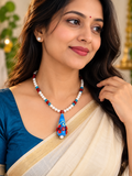 Azure Pearl Drop Necklace