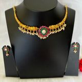 Hasli necklace with ruby pendent