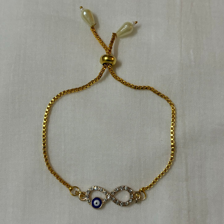 Evil eye pendent bracelet