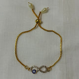 Evil eye pendent bracelet