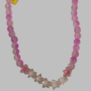 pink beaded necklace