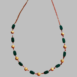 Gold plated Jade beaded necklace