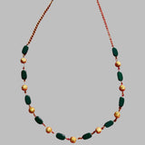 Gold plated Jade beaded necklace