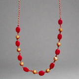 Gold plated Jade beaded necklace