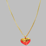 golden chain,heart locket