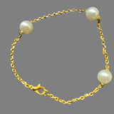 chain-pearl beads bracelet